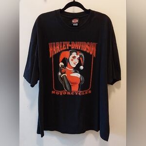 NWOT Harley-Davidson Black and Orange Harley Quinn Shirt